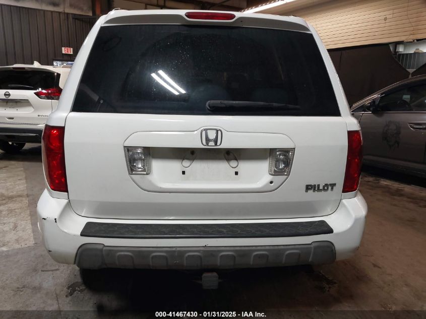 2005 Honda Pilot Ex-L VIN: 5FNYF18675B057899 Lot: 41467430