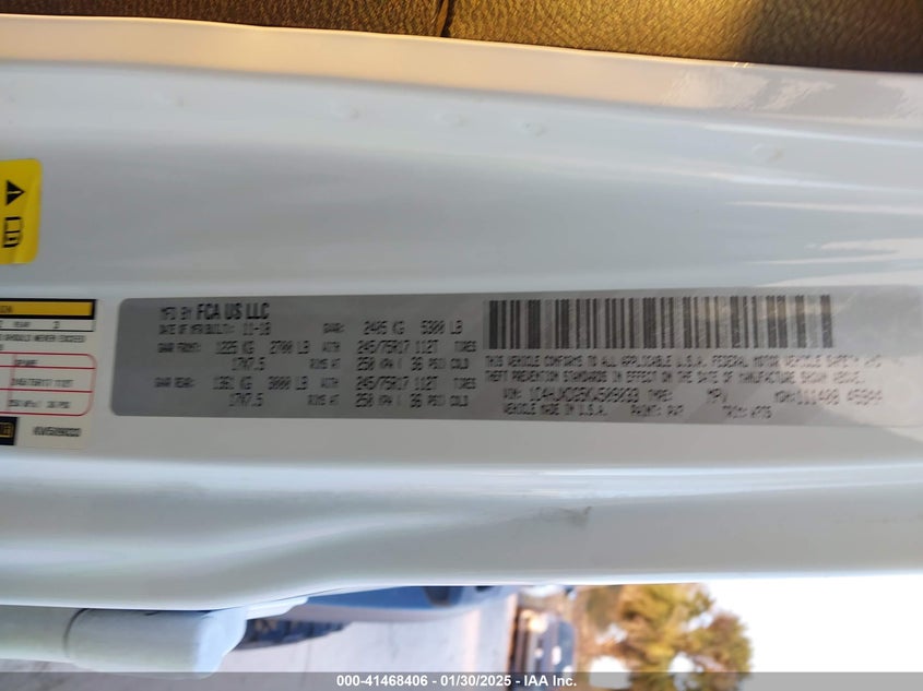 2019 JEEP WRANGLER UNLIMITED VIN: 1C4HJXDG5KW509033