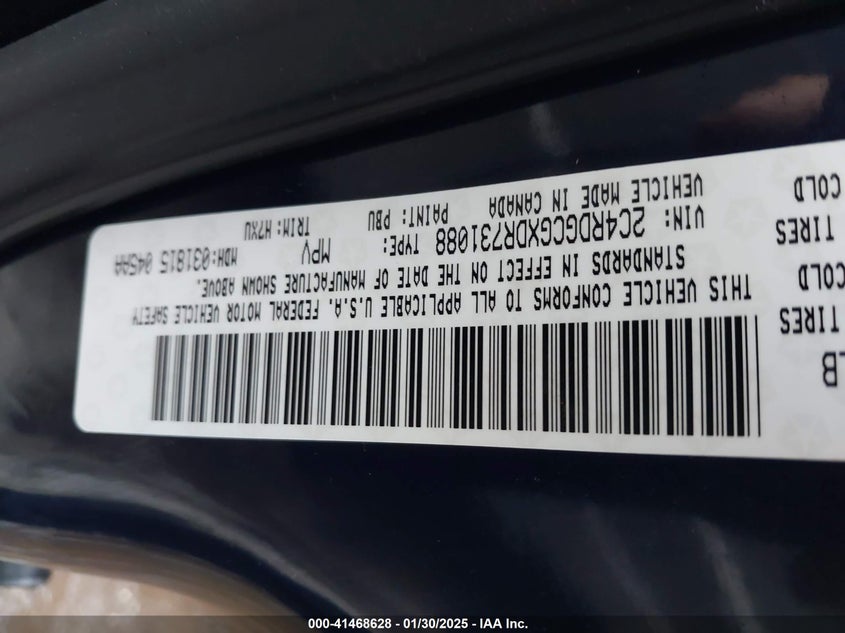 2013 DODGE GRAND CARAVAN SXT - 2C4RDGCGXDR731088