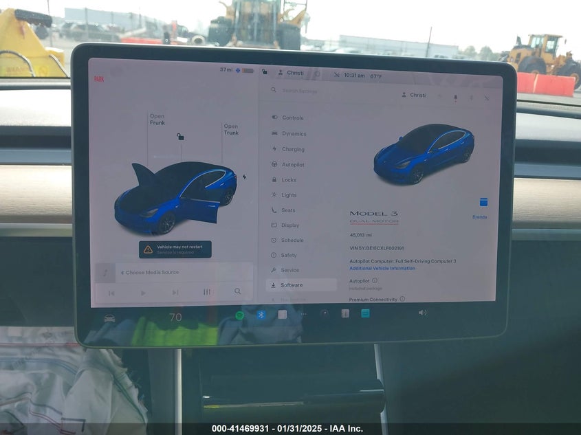 2020 TESLA MODEL 3 VIN: 5YJ3E1ECXLF602191