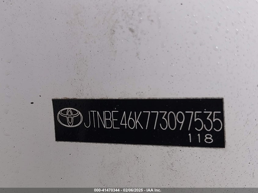 2007 Toyota Camry Le VIN: JTNBE46K773097535 Lot: 41470344