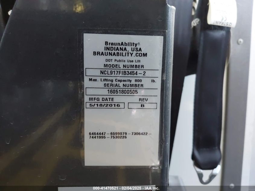 2016 Ford E-450 Cutaway VIN: 1FDFE4FS0GDC56892 Lot: 41470521