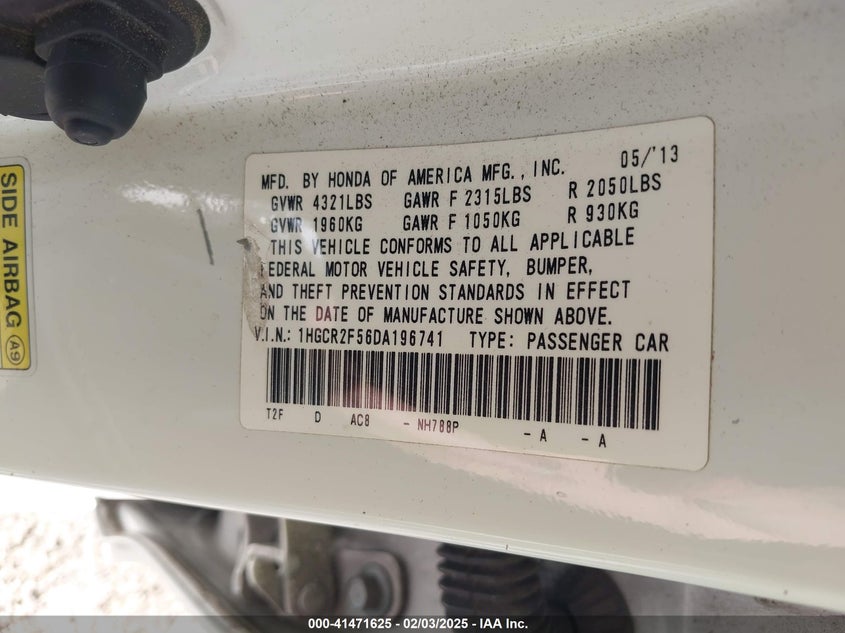 2013 HONDA ACCORD SPORT - 1HGCR2F56DA196741