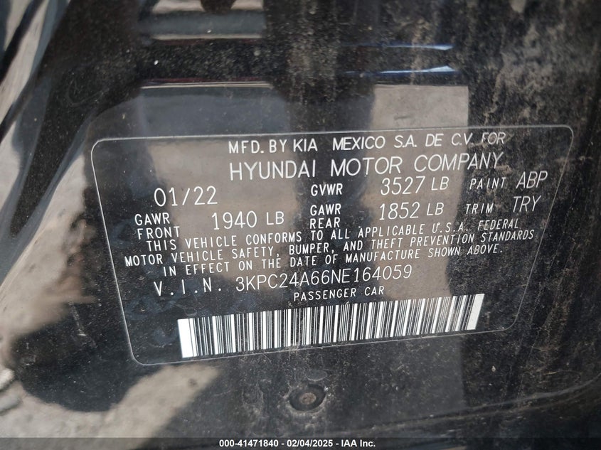 2022 HYUNDAI ACCENT SE - 3KPC24A66NE164059