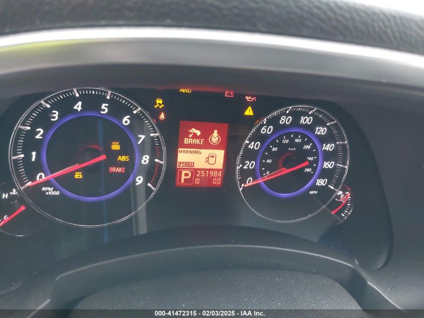 2011 Infiniti Fx35 VIN: JN8AS1MW1BM734200 Lot: 41472315