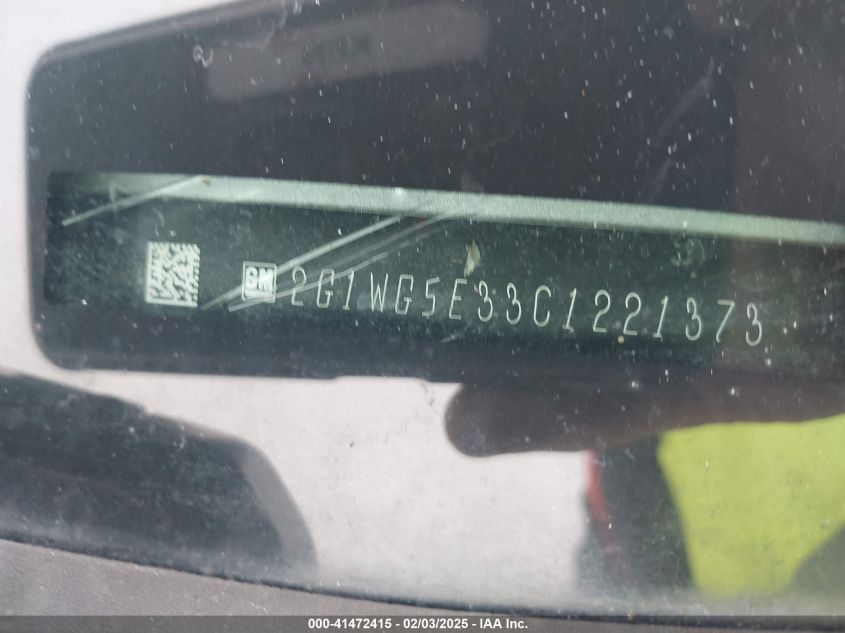 2012 Chevrolet Impala Lt VIN: 2G1WG5E33C1221373 Lot: 41472415