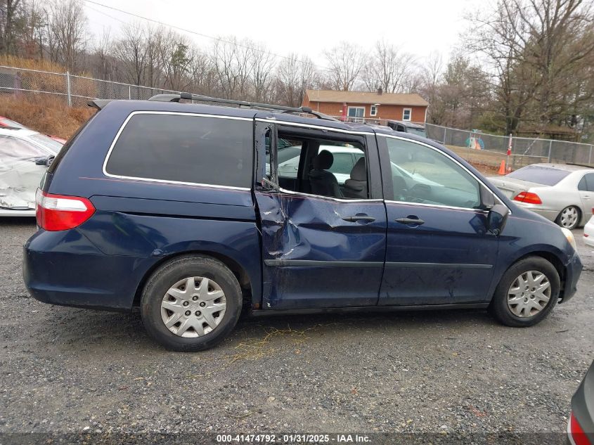 2007 Honda Odyssey Lx VIN: 5FNRL38207B135626 Lot: 43371161