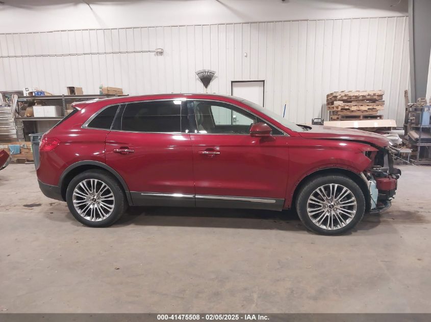 2016 Lincoln Mkx Reserve VIN: 2LMPJ8LR1GBL43556 Lot: 41475508