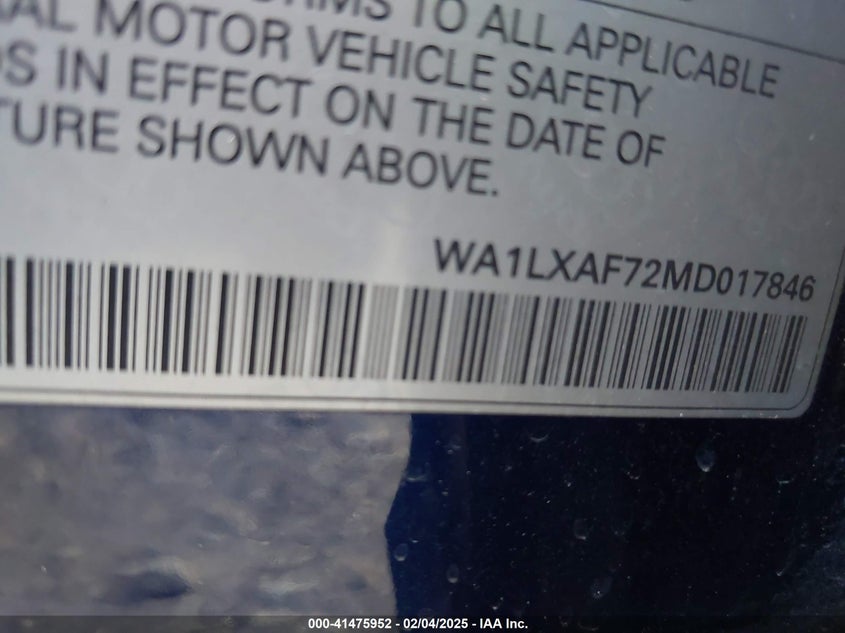 2021 AUDI Q7 PREMIUM PLUS 55 TFSI QUATTRO TIPTRONIC - WA1LXAF72MD017846