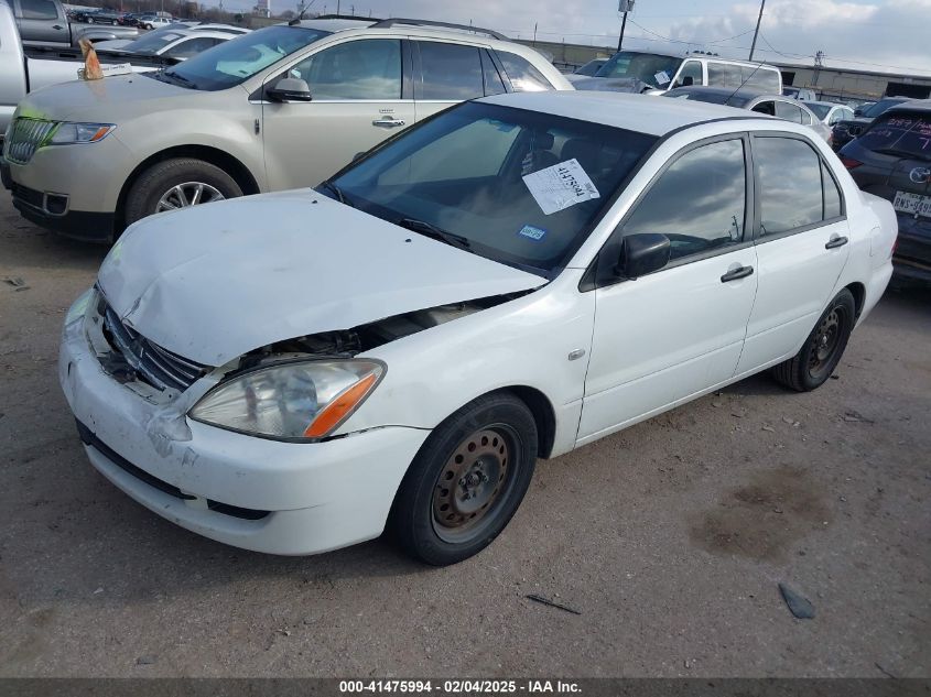 2006 Mitsubishi Lancer VIN: JA3AJ26E06WD33094 Lot: 41475994