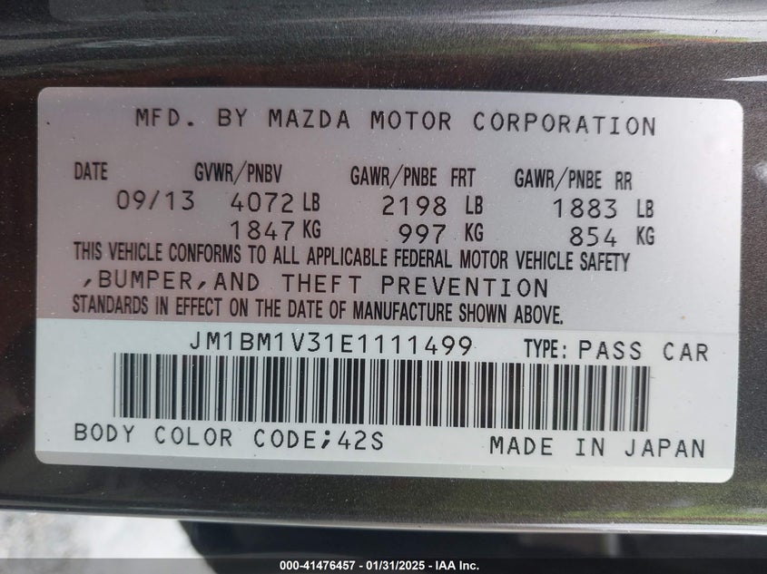 2014 MAZDA MAZDA3 S TOURING - JM1BM1V31E1111499