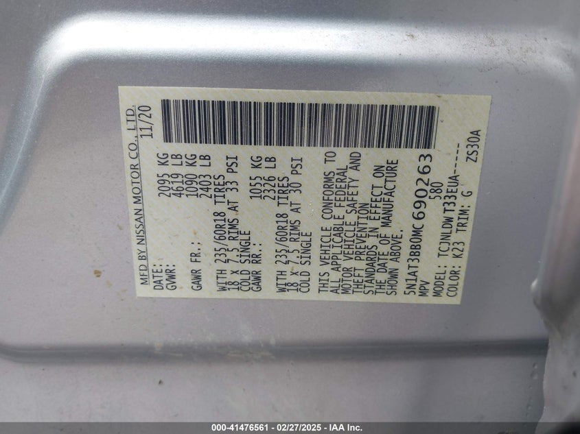 2021 NISSAN ROGUE SV INTELLIGENT AWD - 5N1AT3BB0MC690263