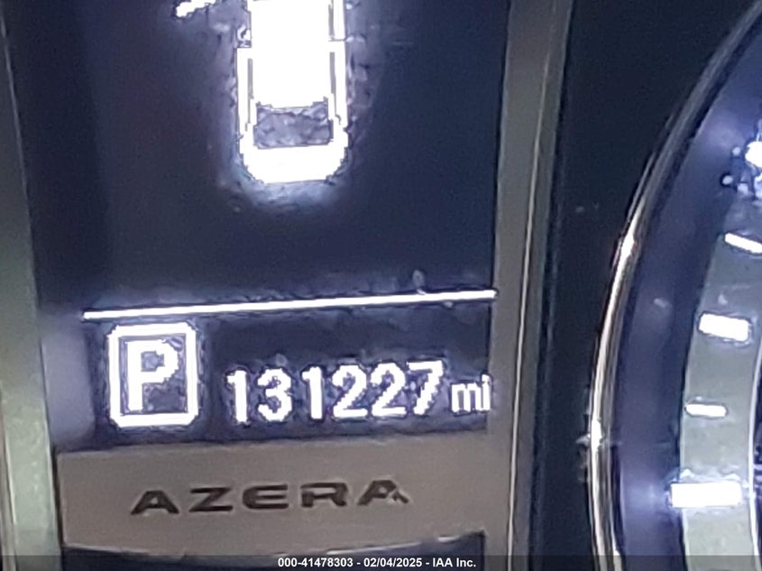 2012 HYUNDAI AZERA VIN: KMHFH4JG9CA184094