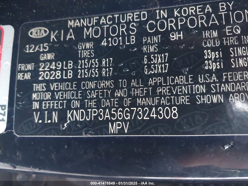 2016 KIA SOUL + - KNDJP3A56G7324308