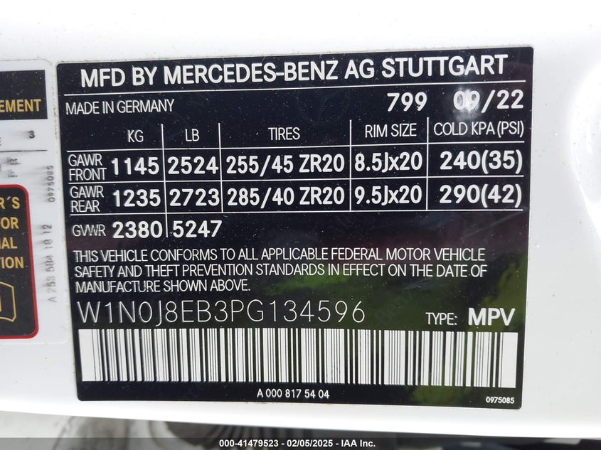 2023 MERCEDES-BENZ GLC COUPE VIN: W1N0J8EB3PG134596
