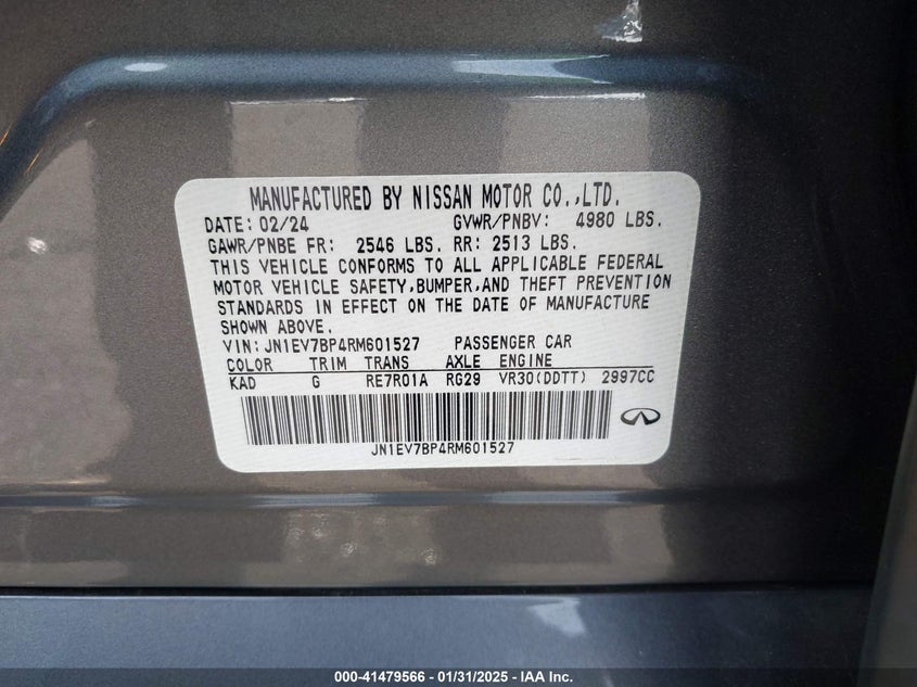 2024 INFINITI Q50 LUXE - JN1EV7BP4RM601527