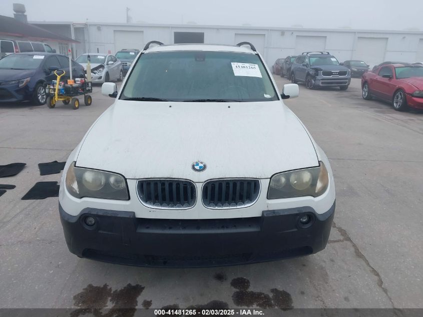 2005 BMW X3 3.0I VIN: WBXPA93475WD17444 Lot: 41481265