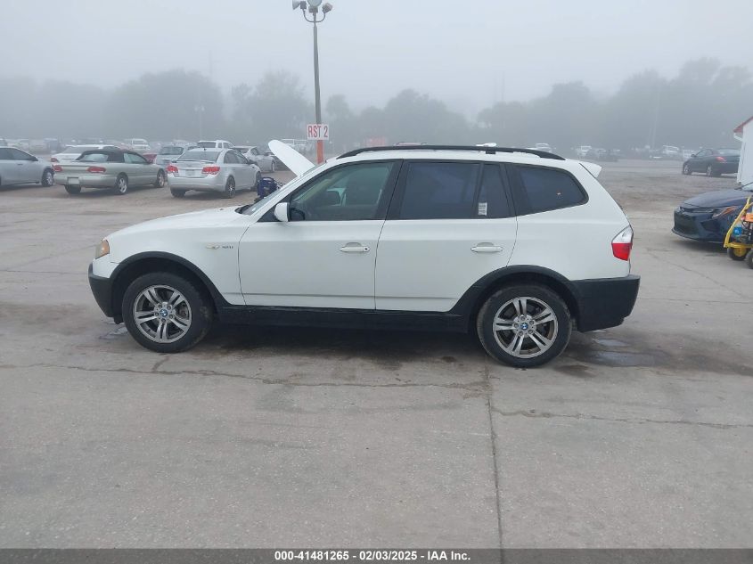 2005 BMW X3 3.0I VIN: WBXPA93475WD17444 Lot: 41481265
