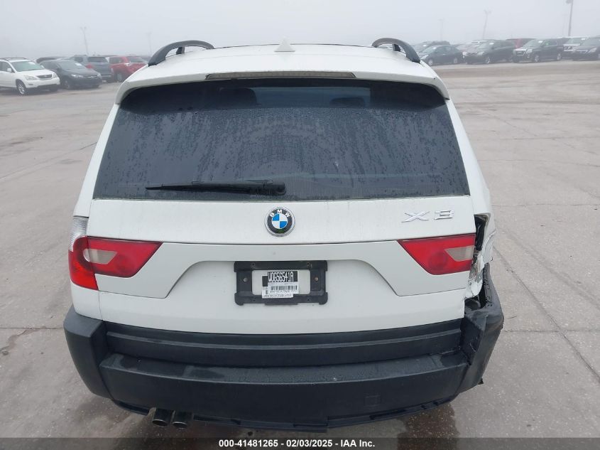2005 BMW X3 3.0I VIN: WBXPA93475WD17444 Lot: 41481265