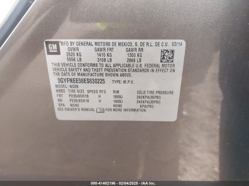 2014 CADILLAC SRX LUXURY COLLECTION - 3GYFNEE38ES630225