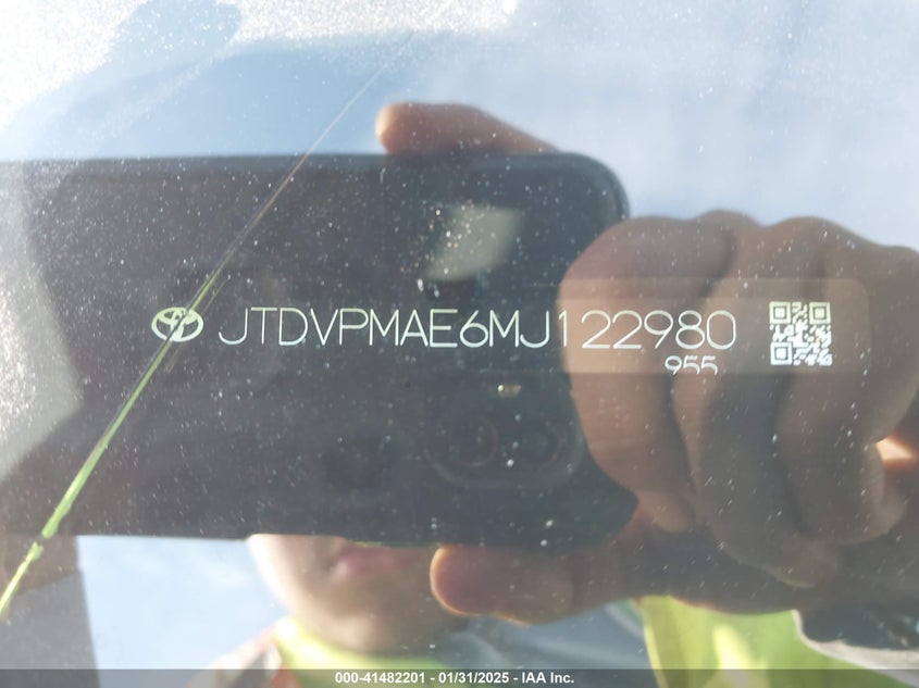 2021 TOYOTA COROLLA VIN: JTDVPMAE6MJ122980