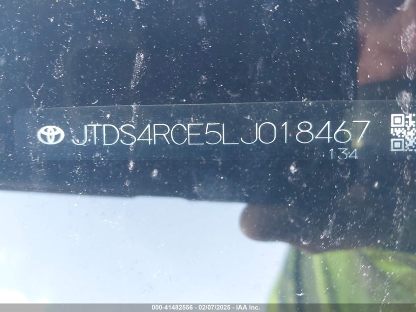 2020 TOYOTA COROLLA SE - JTDS4RCE5LJ018467