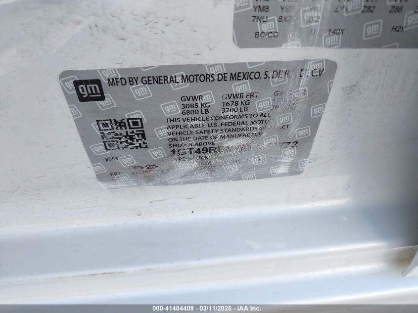 2022 GMC Sierra 2500Hd 4Wd Standard Bed Denali VIN: 1GT49REY4NF320615 Lot: 41484409