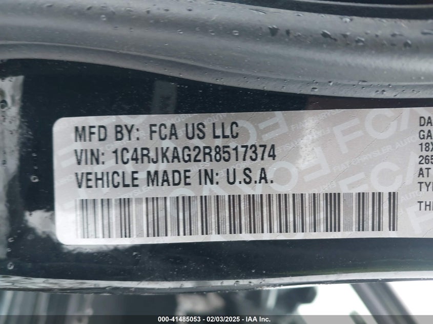 2024 JEEP GRAND CHEROKEE L VIN: 1C4RJKAG2R8517374