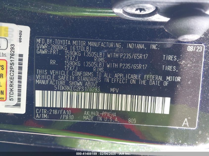 2023 Toyota Sienna - 5TDKRKEC2PS176293