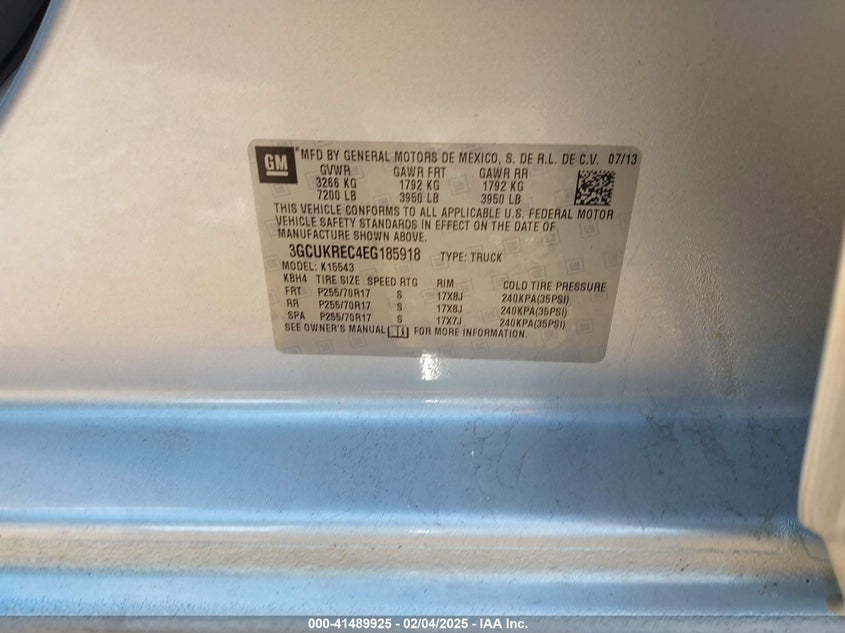 2014 CHEVROLET SILVERADO 1500 1LT - 3GCUKREC4EG185918