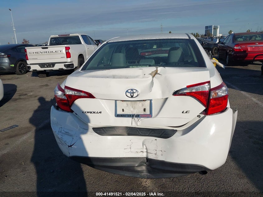 2016 TOYOTA COROLLA VIN: 5YFBURHE6GP497928