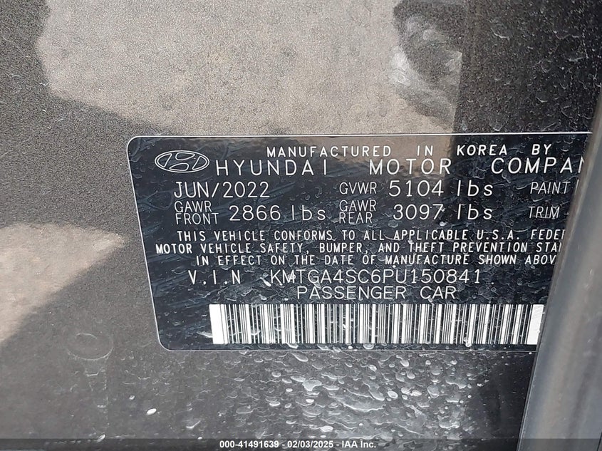 2023 GENESIS G80 2.5T RWD - KMTGA4SC6PU150841