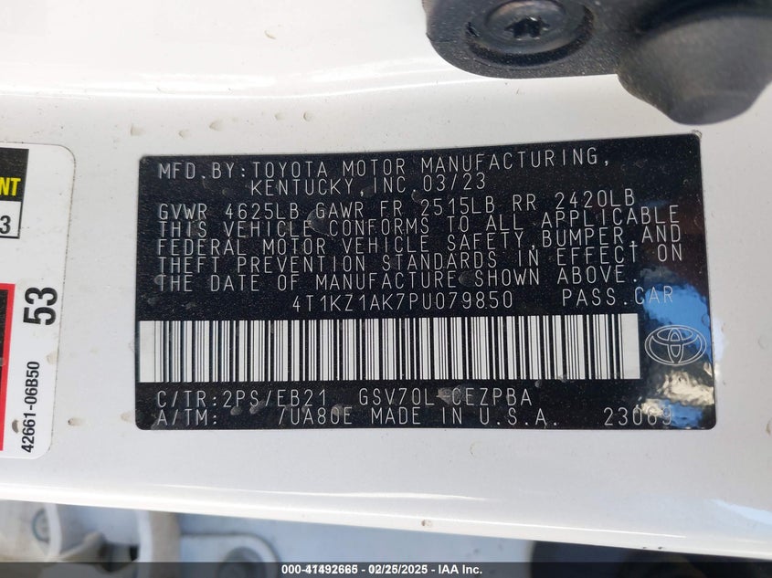 2023 TOYOTA CAMRY TRD - 4T1KZ1AK7PU079850