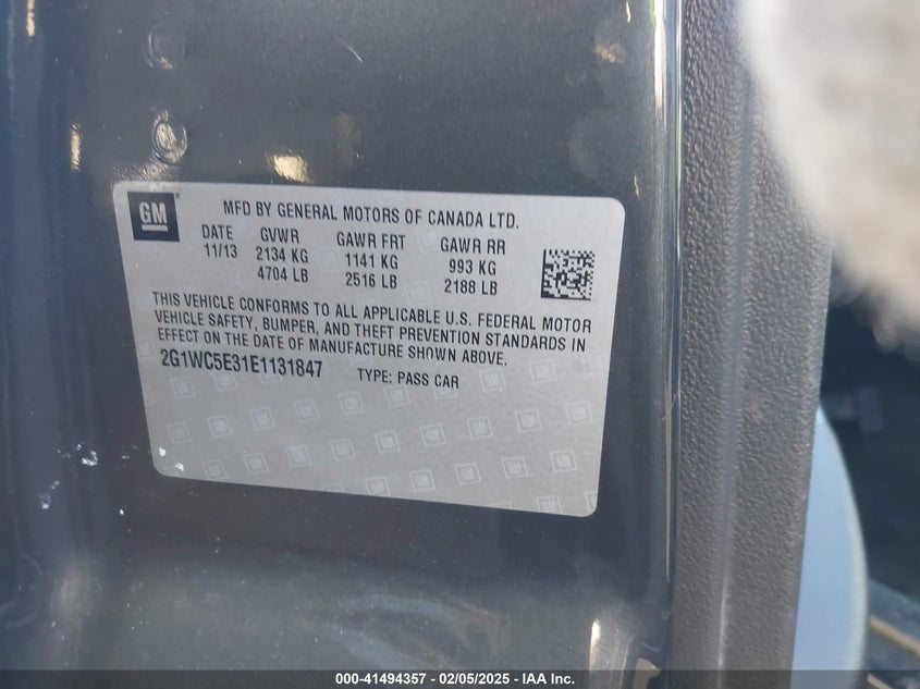 2014 CHEVROLET IMPALA LIMITED LTZ - 2G1WC5E31E1131847