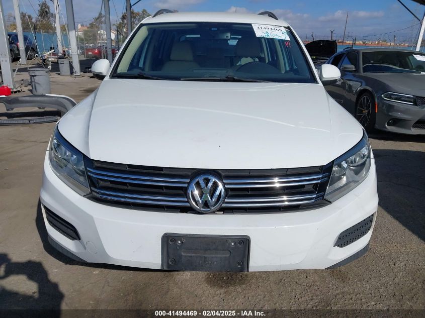 2016 Volkswagen Tiguan S VIN: WVGAV7AX4GW562982 Lot: 41494469