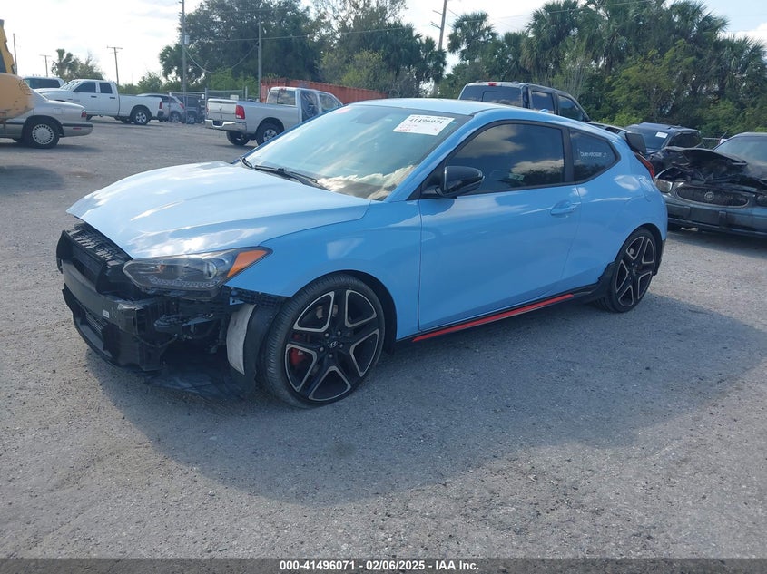 Vin: kmht36ah8mu010054, lot: 41986730, hyundai veloster n 20212
