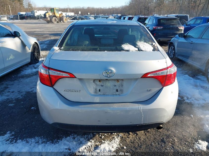 2016 Toyota Corolla Le VIN: 2T1BURHE2GC595337 Lot: 41497935
