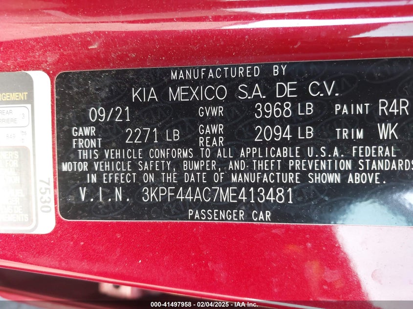 2021 KIA FORTE GT - 3KPF44AC7ME413481