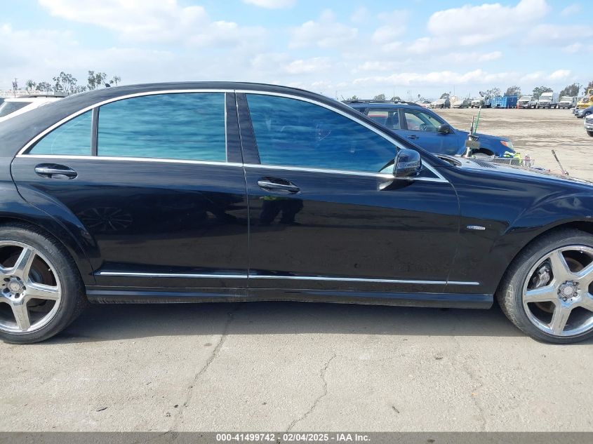 2012 Mercedes-Benz S 550 VIN: WDDNG7DB0CA421520 Lot: 41499742