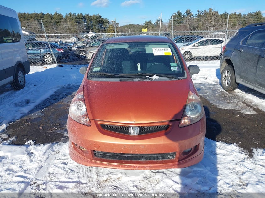2007 HONDA FIT VIN: JHMGD38647S052919
