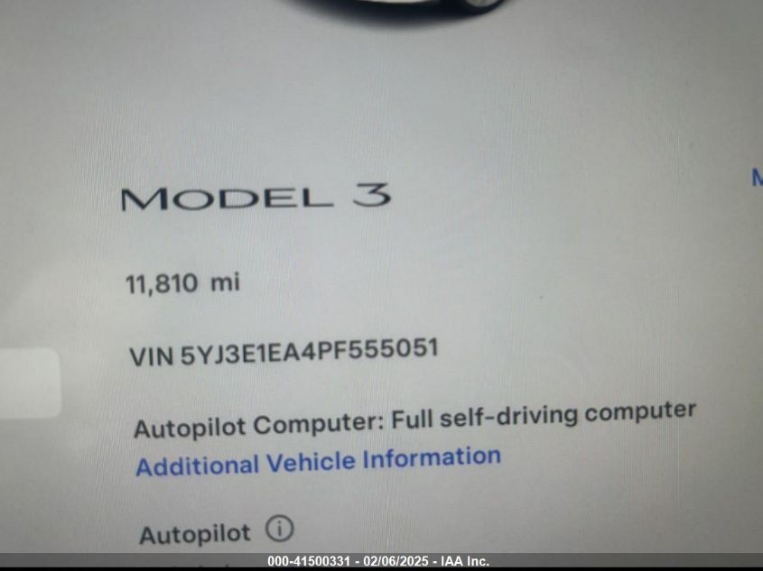 2023 TESLA MODEL 3 REAR-WHEEL DRIVE - 5YJ3E1EA4PF555051