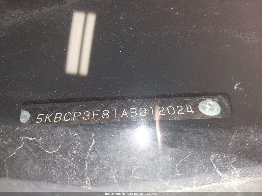 2010 HONDA ACCORD VIN: 5KBCP3F81AB012024