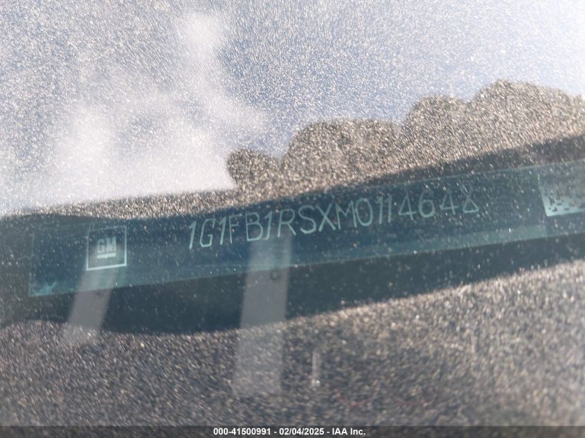 2021 Chevrolet Camaro Rwd 1Lt VIN: 1G1FB1RSXM0114648 Lot: 41500991