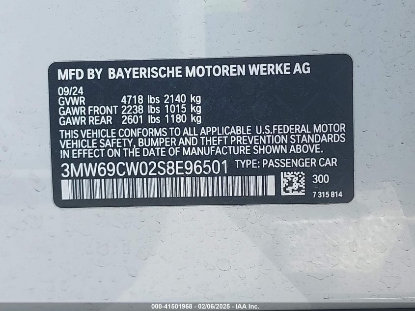2025 BMW 3 Series - 3MW69CW02S8E96501