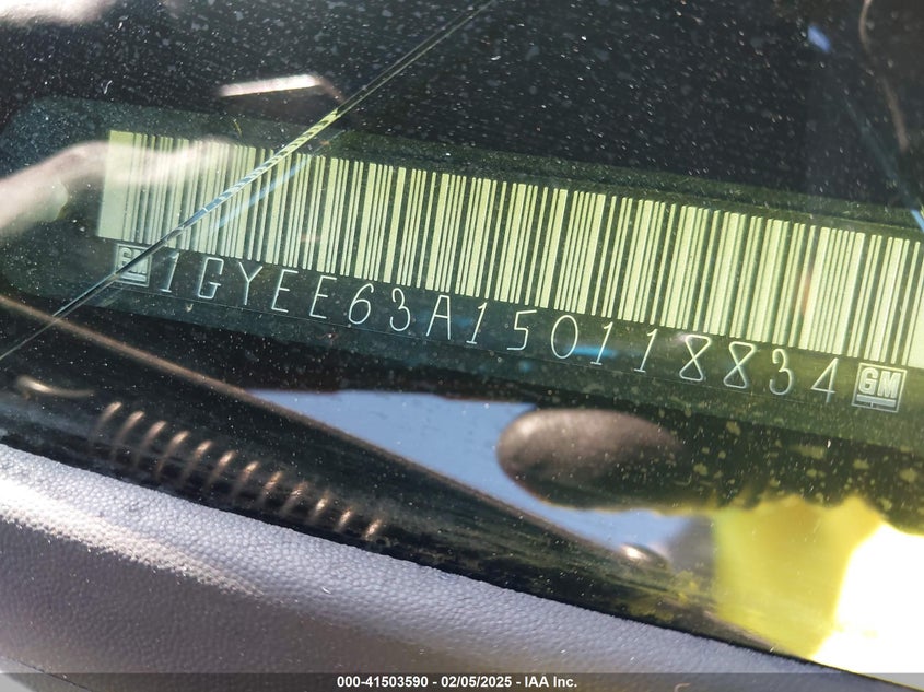 2005 Cadillac Srx V8 VIN: 1GYEE63A150118834 Lot: 41503590