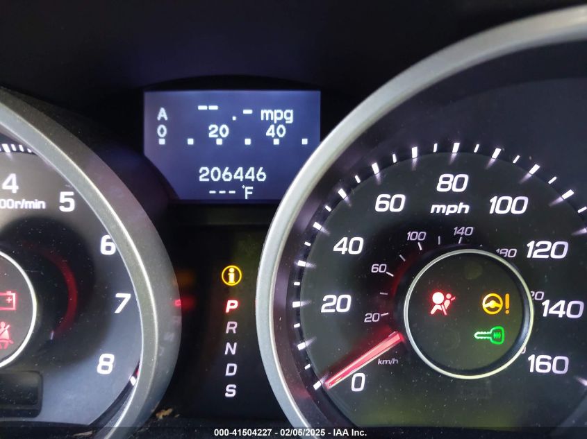 2012 Acura Tl 3.7 VIN: 19UUA9F55CA002476 Lot: 41504227