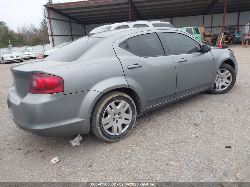Vin: 1c3cdzab6cn325785, lot: 41995961, dodge avenger se 20124