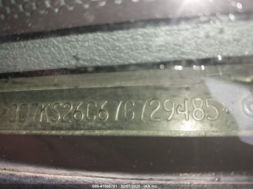 2007 Dodge Ram 2500 Slt/Trx4 Off Road/Sport/Power Wagon VIN: 3D7KS26C67G729485 Lot: 41505761