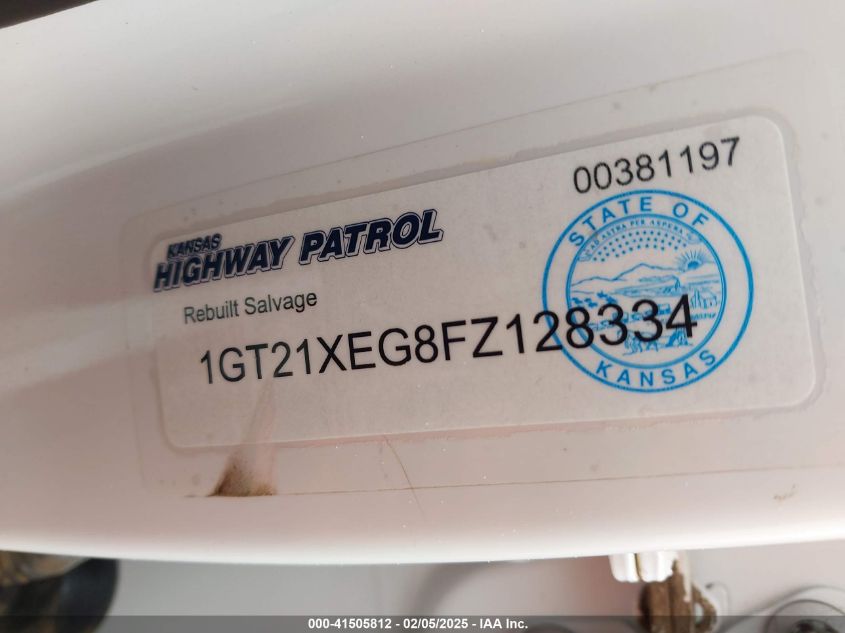 2015 GMC Sierra 2500Hd VIN: 1GT21XEG8FZ128334 Lot: 41505812