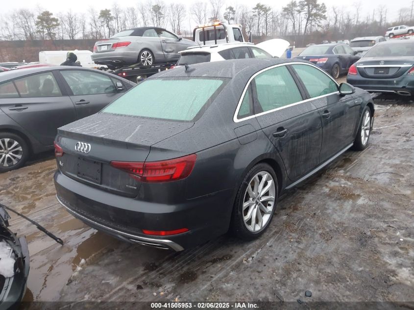 2019 AUDI A4 45 PREMIUM - WAUENAF42KN012581